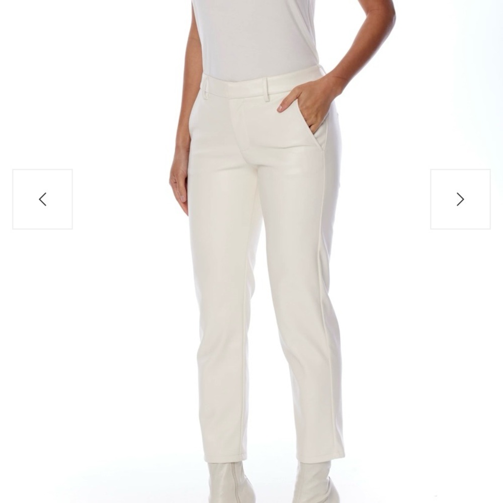LBLC the label Franny Faux Leather Trouser, Size XS, Ivory